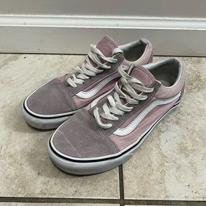 Vans Pink/Gray Old Skool Lace Up Low Top Sneakers Size 7.5 US
